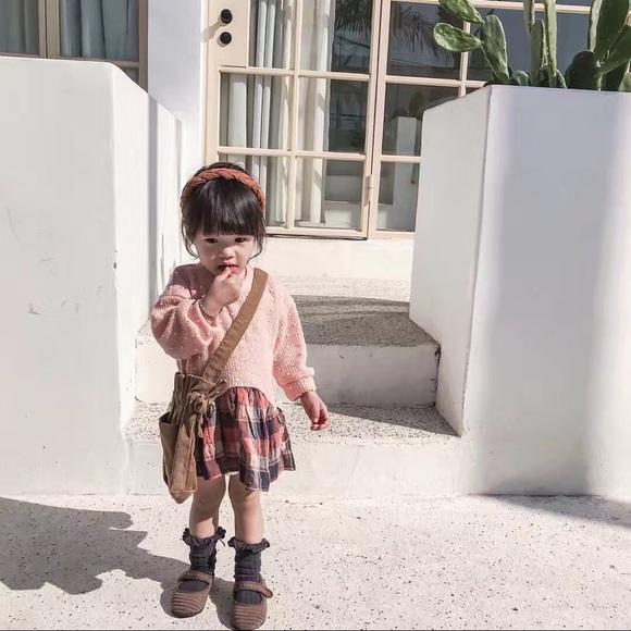 Sweet Checkered One Piece Dress - Picture 4 of 5